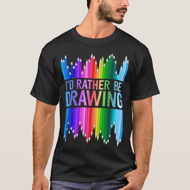 Sketchy-färgpennor T Shirt (Framsida)