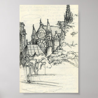 Sketchy i Paris: Notre Dame Poster