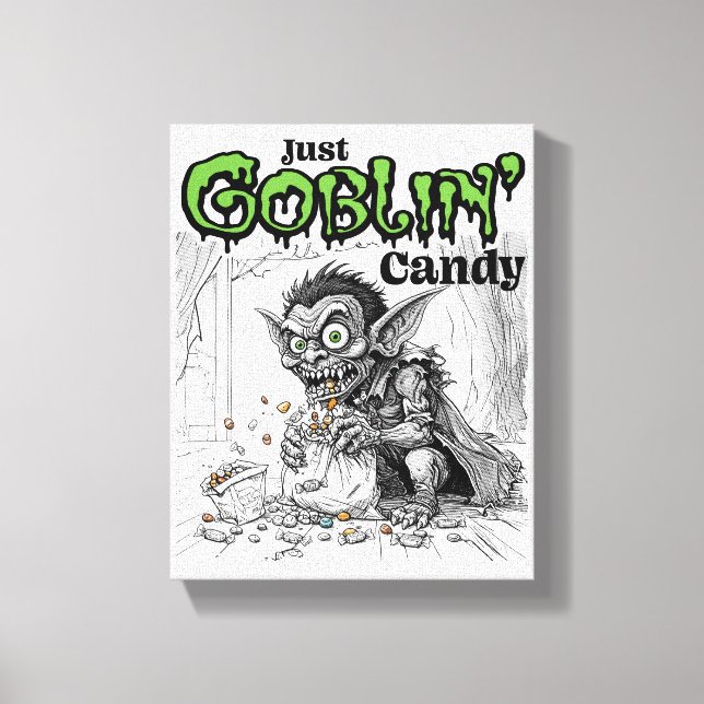 Sketchy Just Goblin’ Candy Canvastryck (Framsida)