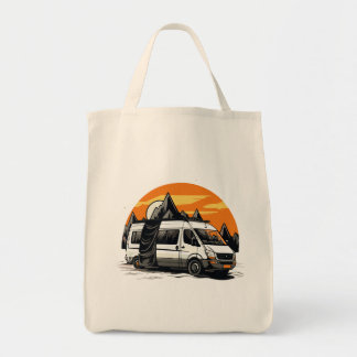 sketchy minimalist camper travel tygkasse