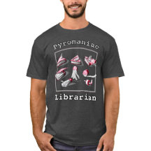 Sketchy Pyromaniac Librarian Bokar Front tryckt