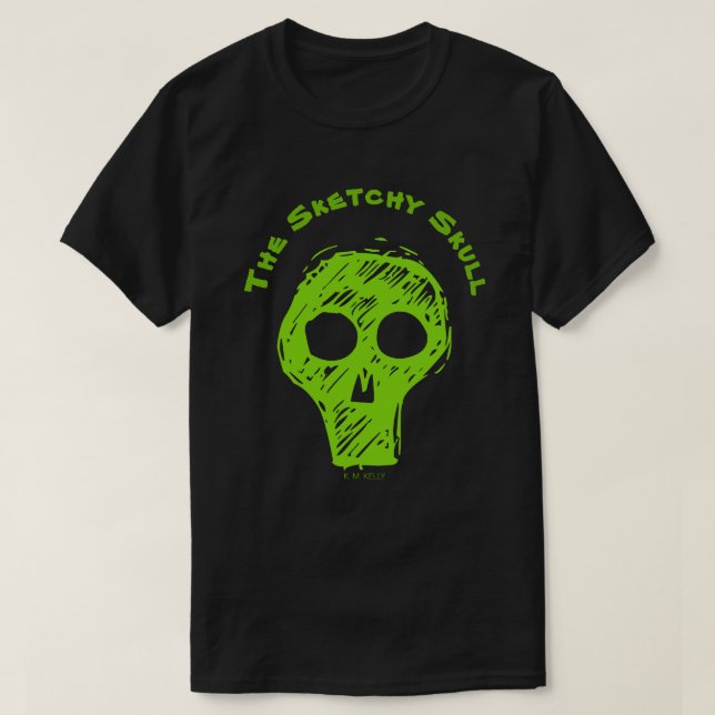 SKETCHY SKULL - T-Shirt (Design framsida)