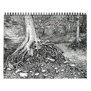 Sketchy Träd Calendar Kalender