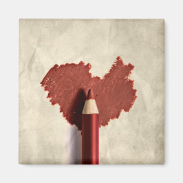 Sketerat skript hjärta magnet