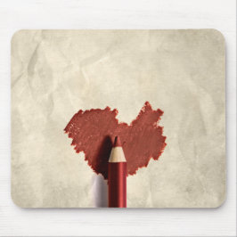 Sketerat skript hjärta musmatta
