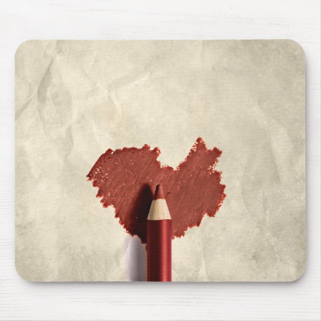 Sketerat skript hjärta musmatta (Framsidan)