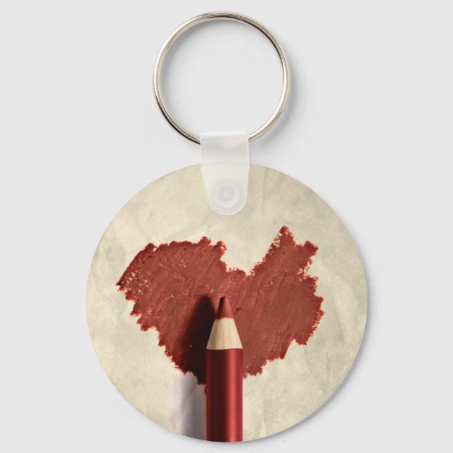 Sketerat skript hjärta nyckelring (Framsida)