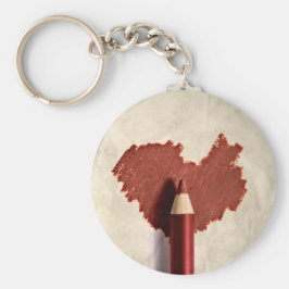 Sketerat skript hjärta nyckelring