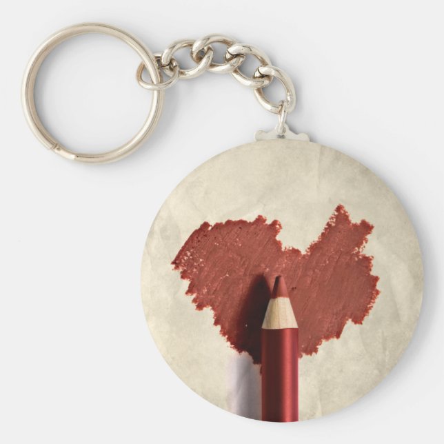 Sketerat skript hjärta nyckelring (Framsidan)