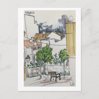 Skethchbook pages. Málaga. Markers Vykort