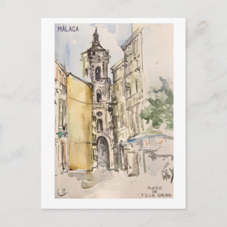 Skethchbook-sidor. Málaga Vykort