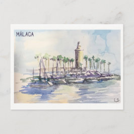 Skethchbook-sidor. Málaga Vykort