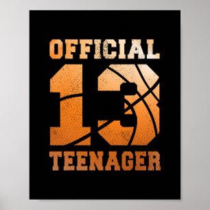 Sketll 13-års officiella tonårspojke 13 år poster