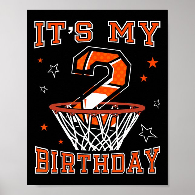 Sketll 2-årspresent Dunk-gåva för 2-åriga barn Poster (Framsidan)