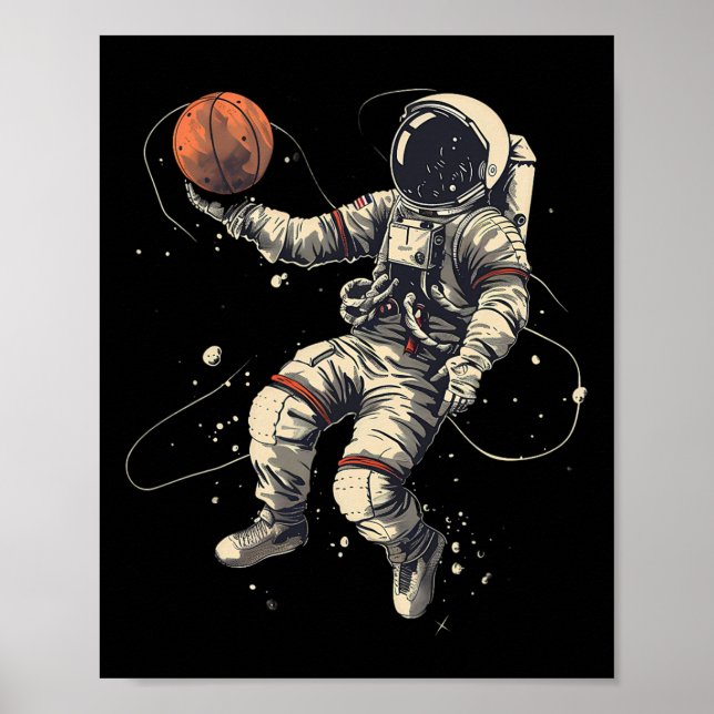 Sketll Artwork Astronaut Ljugit upp Sketll Player Poster (Framsidan)