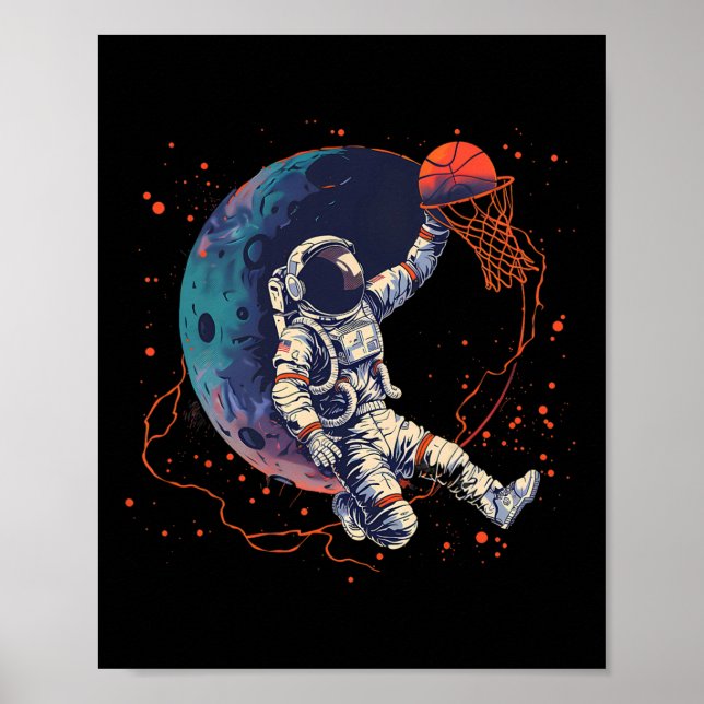 Sketll Astronaut Sketll Player Artwork Teckning Poster (Framsidan)