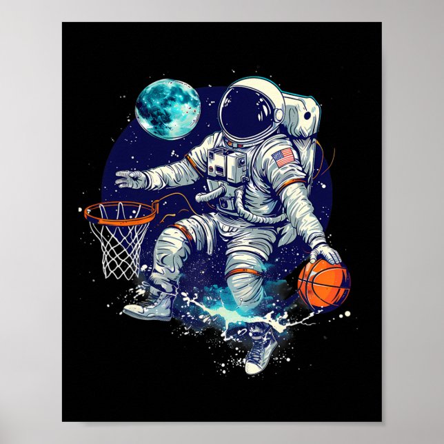 Sketll Astronaut Teckning Artwork Sketll Älskare Poster (Framsidan)