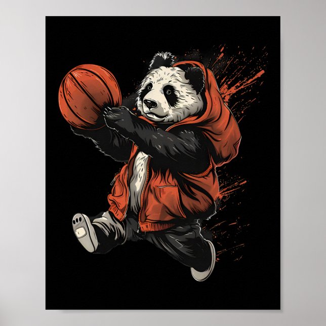 Sketll Bear Sketll Älskare Animal Art Teckning Poster (Framsidan)