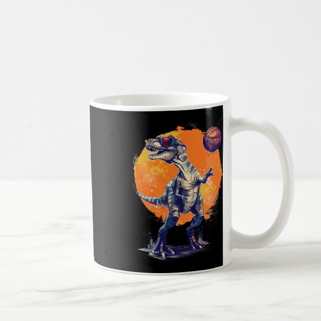 Sketll Dino T-rex Konst Ritning Sketll Älskare  Kaffemugg (Höger)