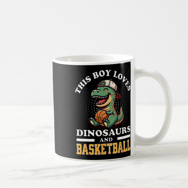 Sketll Dinosaur T Rex Spelare Män Pojkar Tonåringa Kaffemugg (Höger)