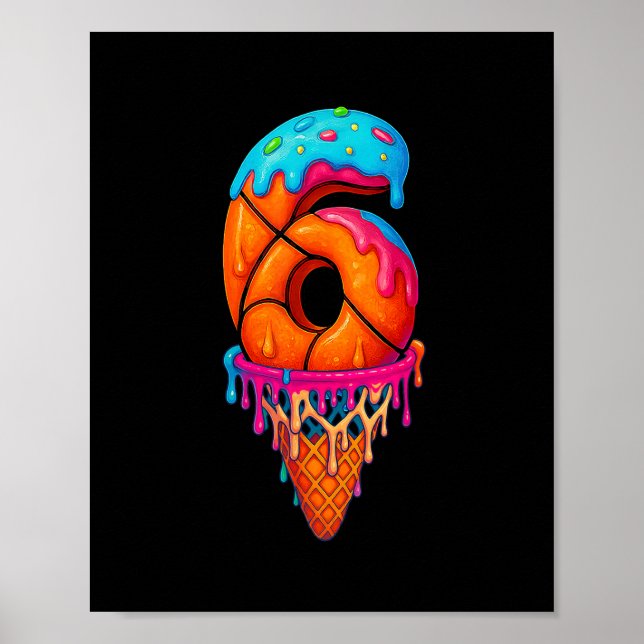 Sketll Drip 6 år gammal Glass Drip 6-års födelseda Poster (Framsidan)