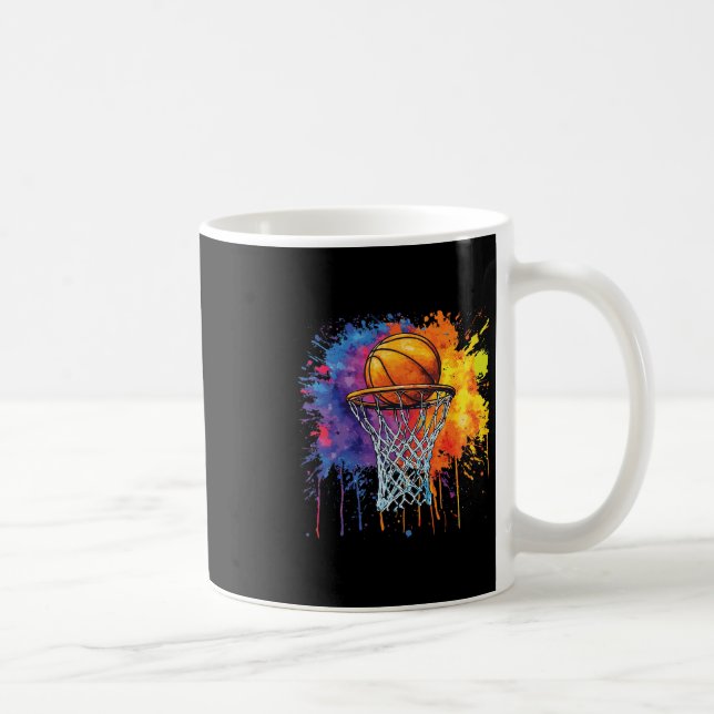 Sketll Färgglatt Drip Grafisk 1  Kaffemugg (Höger)