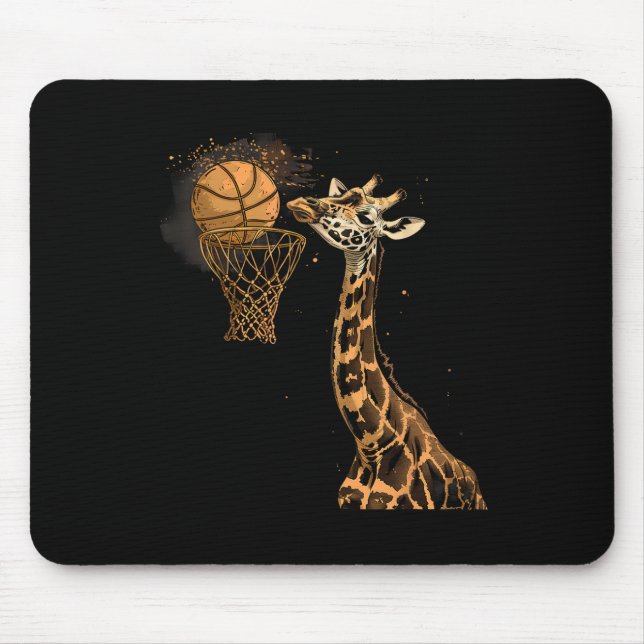 Sketll Giraffe Slam dunk Sketll Player Animal Art Musmatta (Framsidan)