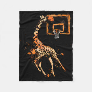 Sketll Giraffe Slam dunk Teckning Sketll Älskare Fleecefilt