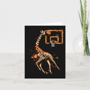 Sketll Giraffe Slam dunk Teckning Sketll Älskare Kort