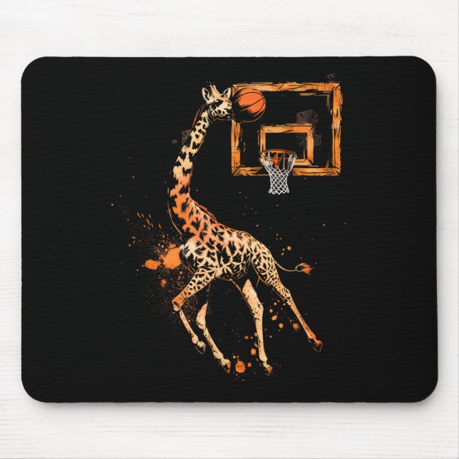 Sketll Giraffe Slam dunk Teckning Sketll Älskare Musmatta (Framsidan)