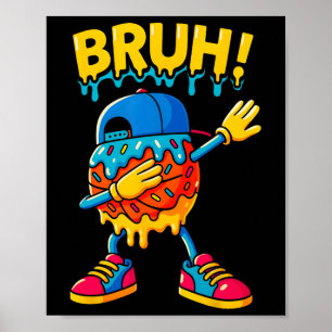 Sketll Glassigt Drip Pojkar Flickor Söt Dabbing Le Poster