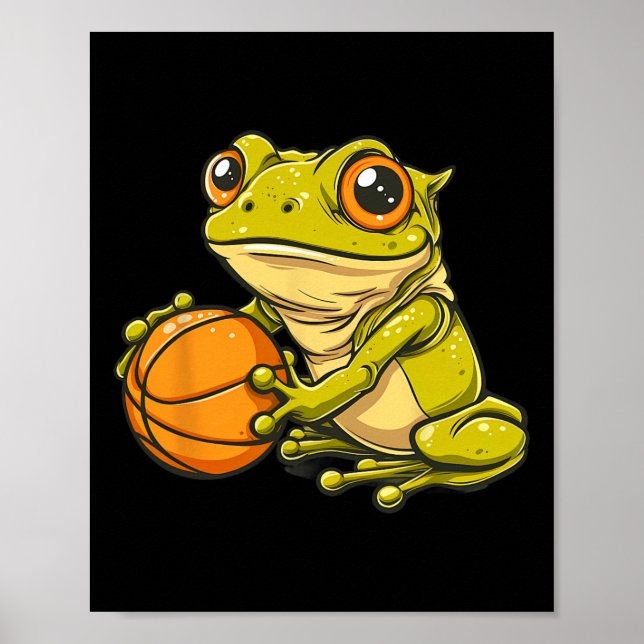 Sketll Groda Padda Teckning Sketll Spelare Djur Ko Poster (Framsidan)