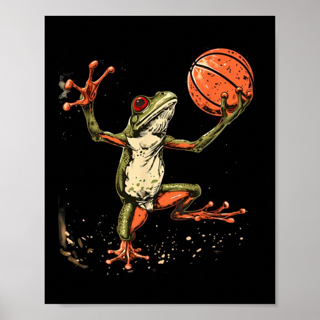Sketll Groda Watercolor Konst Sketll Älskare Toad  Poster (Framsidan)