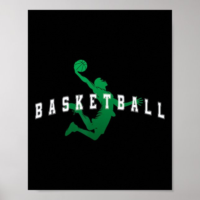 Sketll Grön Lagspelare Varsity Text  Poster (Framsidan)
