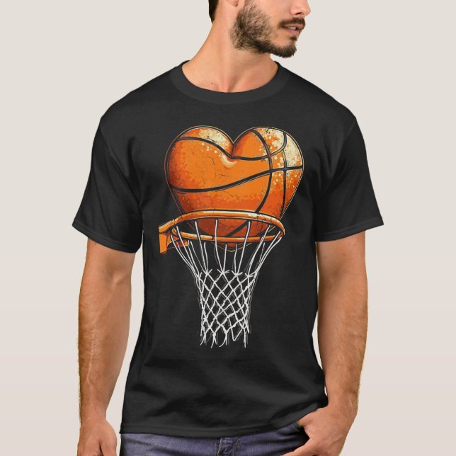 Sketll Heart Valentines day Sports Boys Youth T Shirt (Framsida)