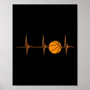 Sketll hjärtslag Ekg Pulse Sports Spelar Sketll Poster