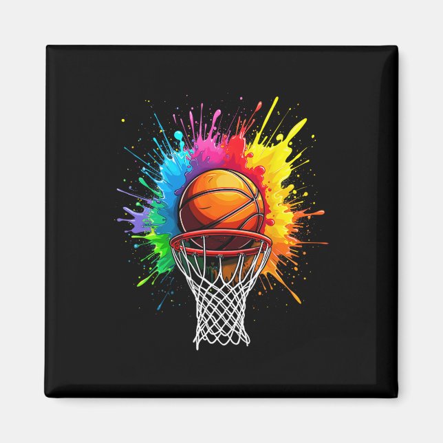 Sketll Hoop Färgkonst  Magnet (Framsidan)