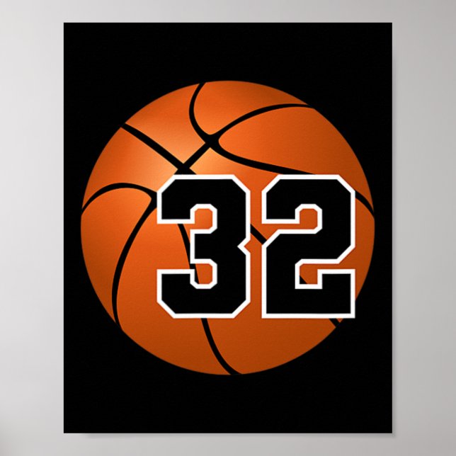 Sketll Jersey Lucky Favorite Number #32  Poster (Framsidan)