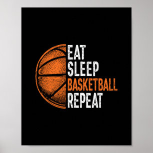 Sketll Lag Tränare Spelare Fan Äta Sova Sketll Upp Poster
