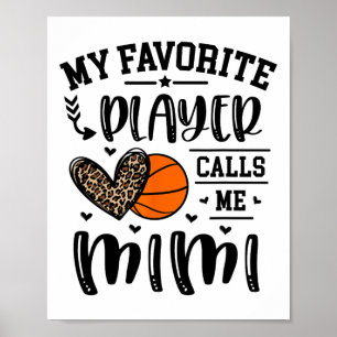 Sketll min favoritspelare kallar mig Mimi Heart Gr Poster
