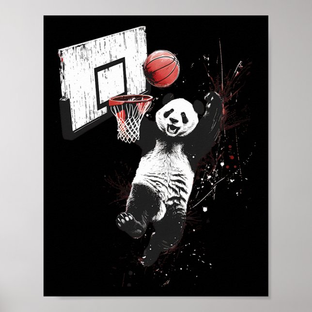 Sketll Panda Bear Slam Dunk Artwork Sketll Player  Poster (Framsidan)