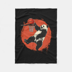 Sketll Panda Björn Slam Dunk Konstverk Sketll Spel Fleecefilt