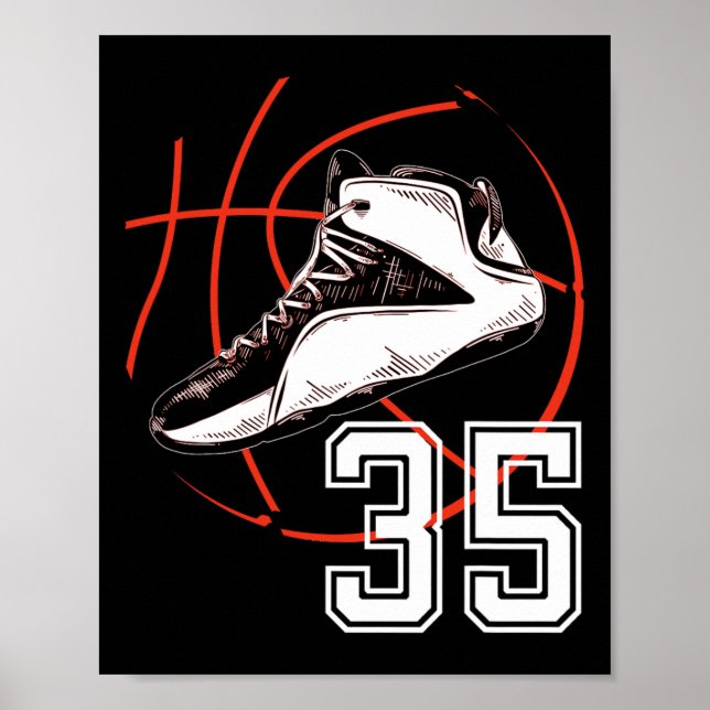 Sketll Shoes 35e Födelsedagsfest Gift 35 Sports Lo Poster (Framsidan)