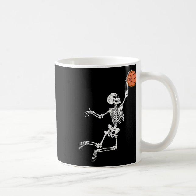 Sketll Skeleton Halloween Player Catcher Manar Boy Kaffemugg (Höger)