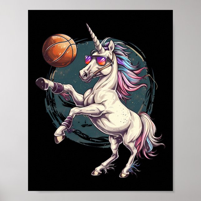 Sketll Sketll Ring Teckning Unicorn Sketll Älskare Poster (Framsidan)