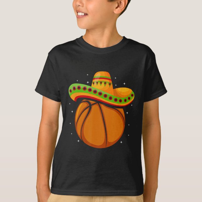 Sketll Sombrero Cinco De Mayo Fest Sport Mexikansk T Shirt (Framsida)