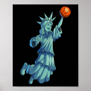 Sketll Staty Liberty 4:e Juli Tröja Män Sketll Poster