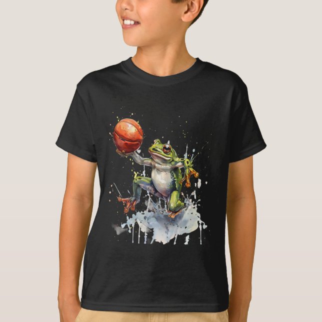 Sketll Toad Watercolor Groda Sketll Spelare Konstv T Shirt (Framsida)