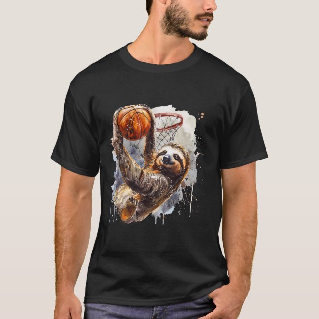 Sketll Trögdjur Slam Dunk Splash Konst Sketll Älsk T Shirt (Framsida)