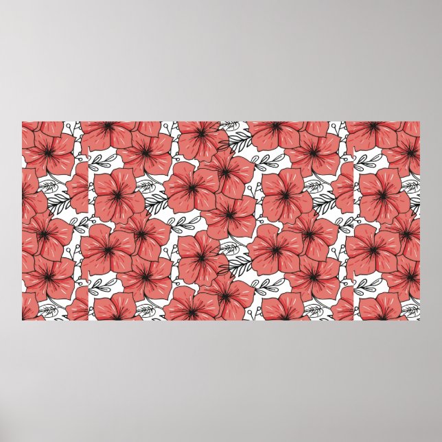 sketterad blomsteravtryck i ljusa färg poster (Framsidan)